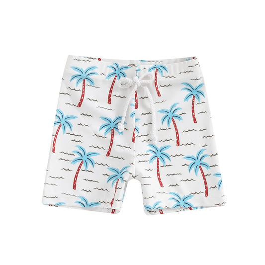 Baby Boy Swimsuit Toddler Baby Boy Beach Swim Shorts Bathing Suitt Swimsuit Swimwear Shorts Boys Swim Trunks (Cd-Tree White18-24 Months)
